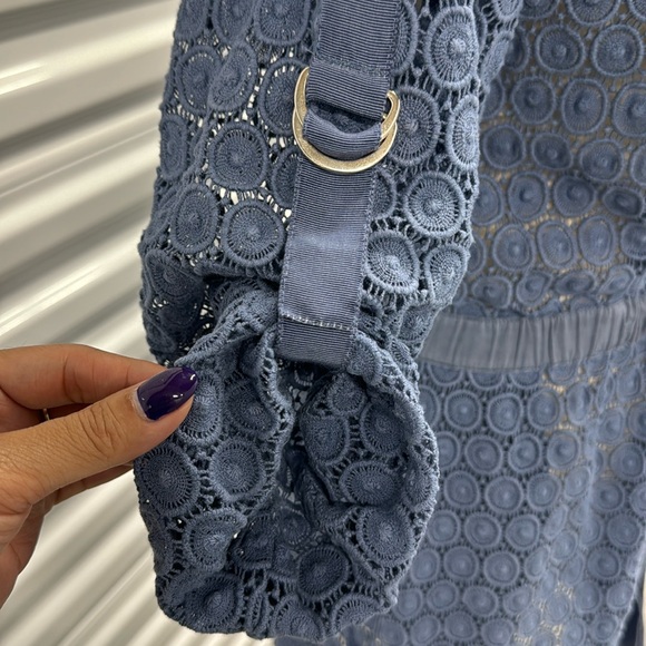 Vintage Vivienne Tam Crochet Lace  Adjustable Long Cardigan Dress n Pockets - S - Picture 9 of 16